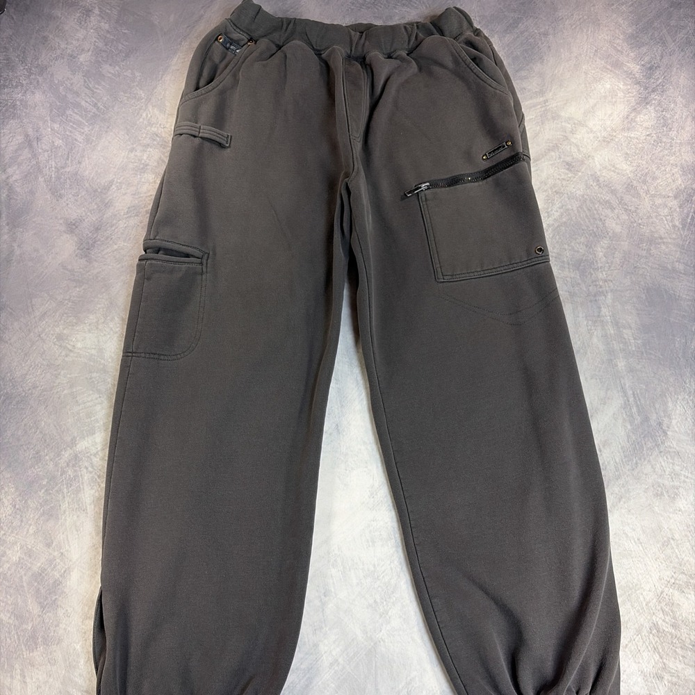 Vintage Ecko Unltd Cargo Sweatpants Mens XL Gray Fleece Joggers Zipper Cuffs